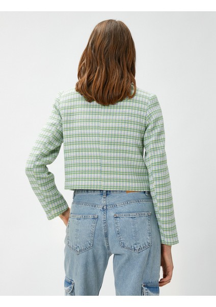 Crop Ceket Düğmeli Cepli Gömlek Yaka fırsatları