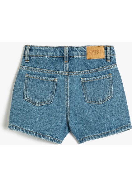 Kot Şort Papatya Işleme Detaylı Pamuklu Cepli fiyatları