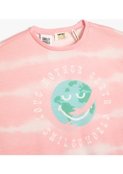 SmileyWorld® Tişört Lisanslı Kısa Kollu Batik Desenli Pamuklu modelleri