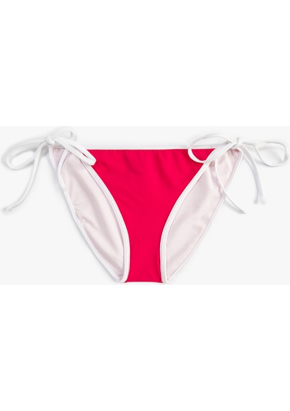 Brazilian Bikini Altı Yanları Bağlama Detaylı Basic Normal Bel