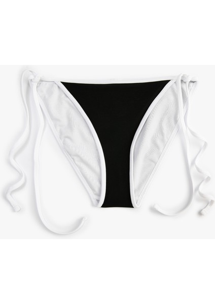 Brazilian Bikini Altı Yanları Bağlama Detaylı Basic Normal Bel