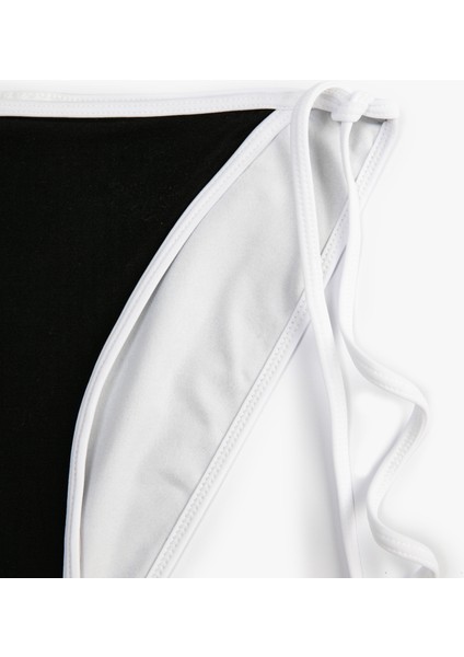 Brazilian Bikini Altı Yanları Bağlama Detaylı Basic Normal Bel