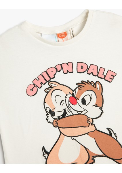 Chip ve Dale Tişört Lisanslı Kısa Kollu Bisiklet Yaka Pamuklu