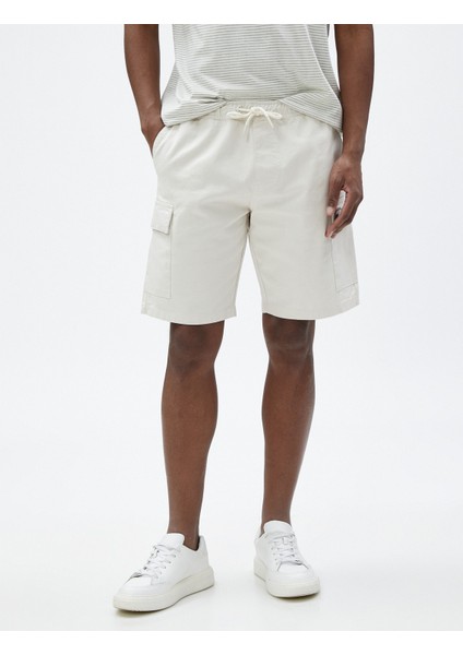 Kargo Cepli Şort Pamuklu Beli Bağcıklı modelleri