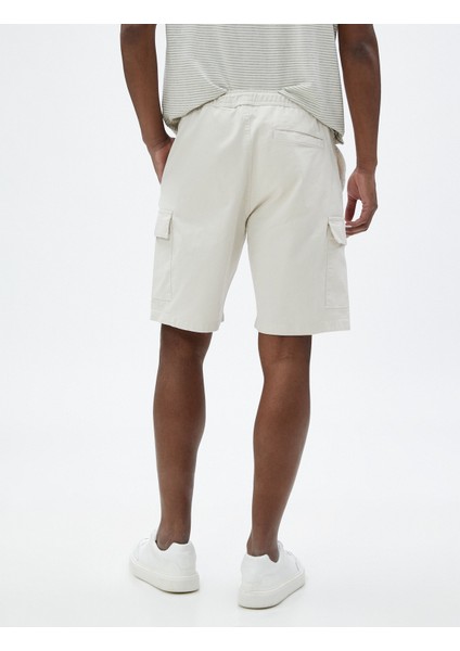 Kargo Cepli Şort Pamuklu Beli Bağcıklı fırsatları