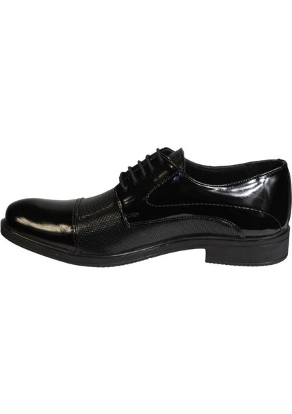 Yazkış Erkek Siyah Rugan Hakiki Deri Kauçuk Taban Bağcıklı Klasik Ayakkabı fiyatları
