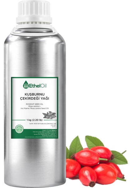 Kuşburnu Çekirdeği Sabit Yağı 1 kg  Rosehip Seed Oil   Rosa Canina L.