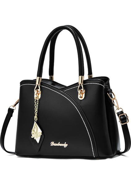 Kadın Çantası 2023 Yeni Moda Çanta Büyük Kapasiteli Ekose Kontrast Renkli Tek Omuz Askılı Çanta (Yurt Dışından)