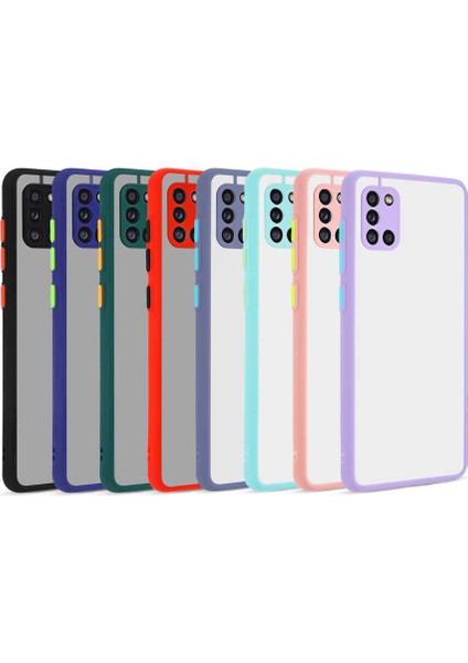Samsung Galaxy A31 Kılıf Mat Parmak Izi Yapmaz Kamera Korumalı Renkli Tuşlu Sert Silikon Kapak (Hux) indirimleri