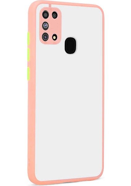 Samsung Galaxy M31 Kılıf Mat Parmak Izi Yapmaz Kamera Korumalı Renkli Tuşlu Sert Silikon Kapak (Hux) fiyatları