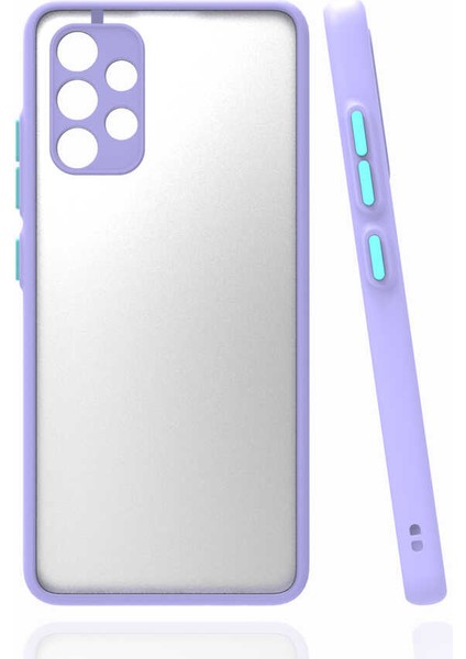 Samsung Galaxy A32 4g Kılıf Mat Parmak Izi Yapmaz Kamera Korumalı Renkli Tuşlu Sert Silikon Kapak (Hux)