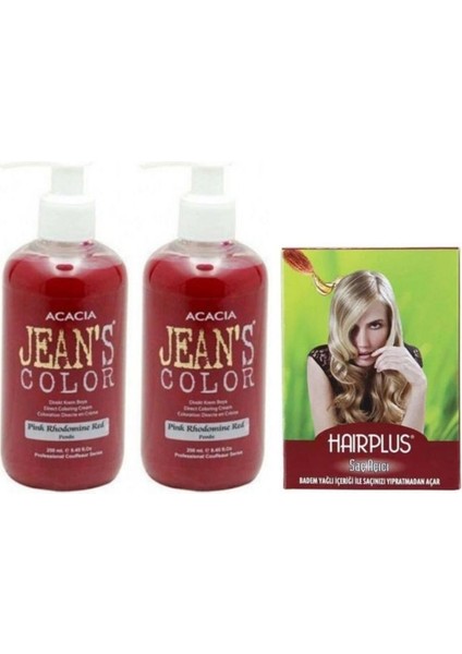 Saç Boyası Pembe 250 ml 2ADET ve Hairplus Saç Açıcı