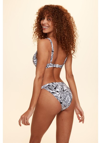 Unıqe Ayarlı Ince Kenarlı Bikini Tek Alt Ebruli 229208-D