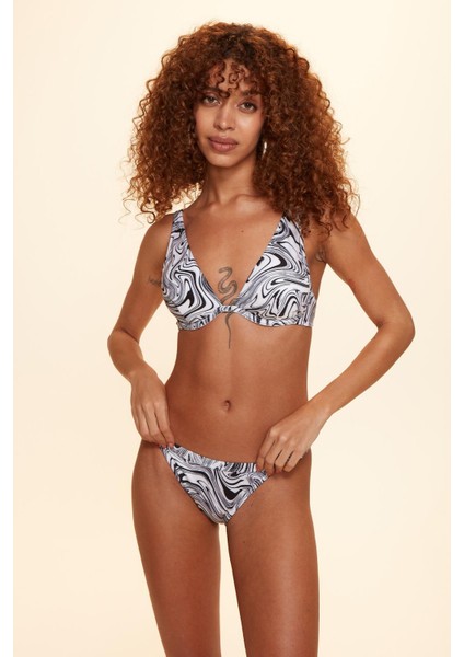 Unıqe Ayarlı Ince Kenarlı Bikini Tek Alt Ebruli 229208-D