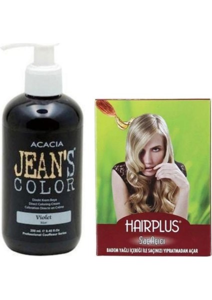 Saç Boyası Mor 250 ml ve Hairplus Saç Açıcı