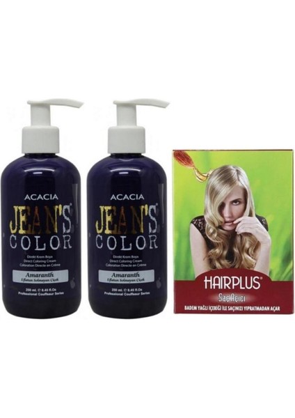 Saç Boyası Eflatun 250 ml 2AD ve Hairplus Saç Açıcı
