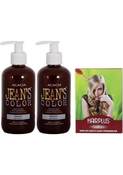 Saç Boyası Gün Batımı 250 ml 2AD ve Hairplus Saç Açıcı