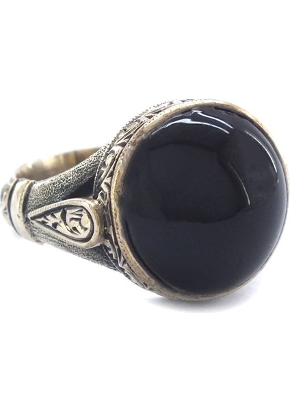 Onyx Taşlı 925 Ayar Erkek Gümüş Yüzük GEY-181