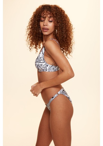 Maggie Balenli Uzun Üçgen Bikini Tek Üst Ebruli 229111-D