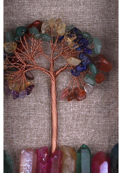 Çakra - Aura Kuvars Doğal Taş Ağaç Tablo fiyatları