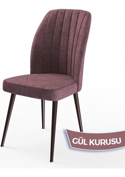 Concept Platinum Serisi Üst Kalite Mutfak Sandalyesi Metal Kahverengi Iskeletli 1 Adet Sandalye