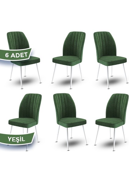 Concept Platinum Serisi Üst Kalite Mutfak Sandalyesi Metal Beyaz Iskeletli 6 Adet Sandalye fiyatları