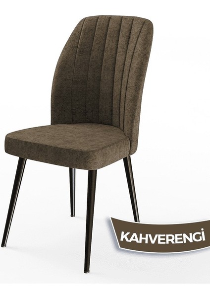 Concept Platinum Serisi Üst Kalite Mutfak Sandalyesi Metal Siyah Iskeletli 6 Adet Sandalye fiyatları