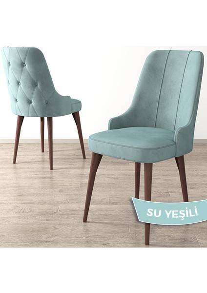 Concept Maya Serisi, Babyface Ithal Kumaş Sandalye Ceviz Gürgen Ayak 4 Adet Sandalye