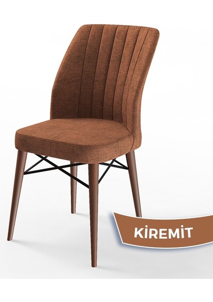Concept Flex Serisi, Üst Kalite Mutfak Sandalyesi, 1 Adet Sandalye, Gürgen Ceviz Ahşap Ayak