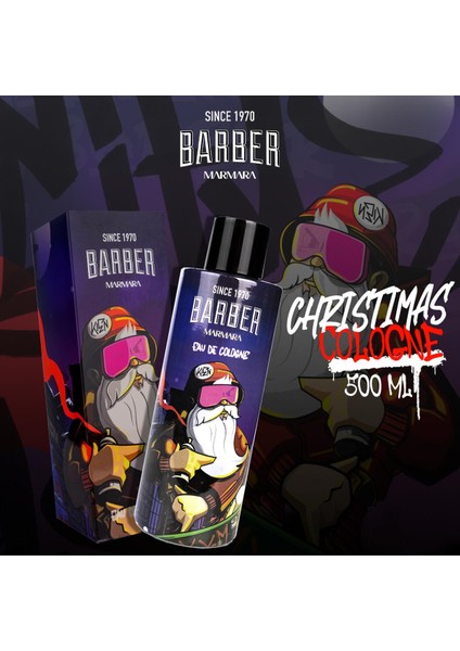 Barber Marmara CHRISTMAS EDC Premium Kolonya Cam Şişe 500 ml