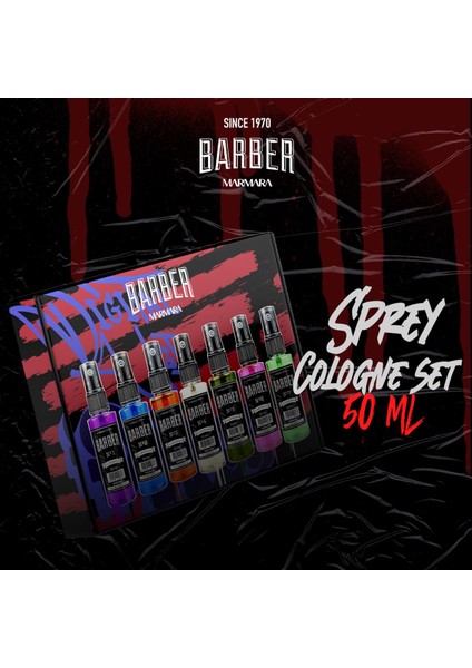 7 Mix Set EDC Sprey Kolonya 7 x 50 ml