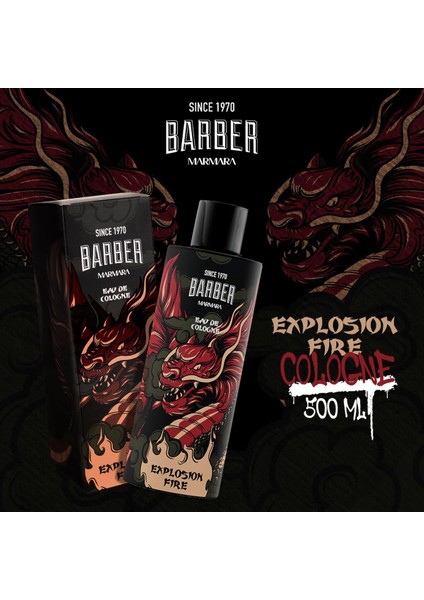 Barber Marmara DRAGON EDC Premium Kolonya Cam Şişe 500 ml