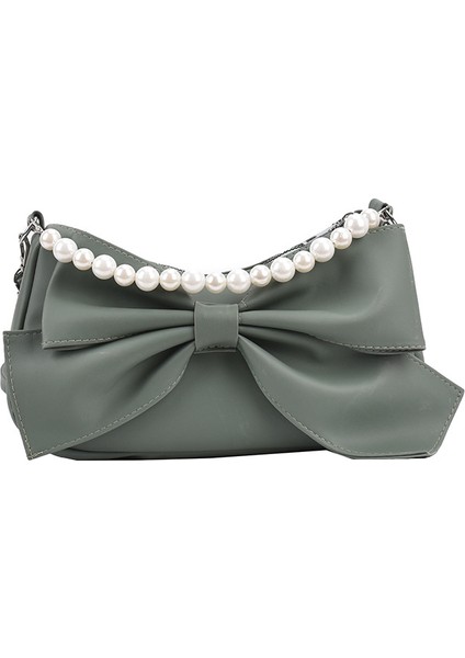 Kadınların Kore Stili Bow Bag Pearl Chain (Yurt Dışından)