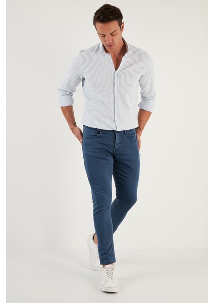 Pamuklu Normal Bel Dar Paça Slim Fit Jeans Erkek Kot Pantolon 1114D04NAPOLI