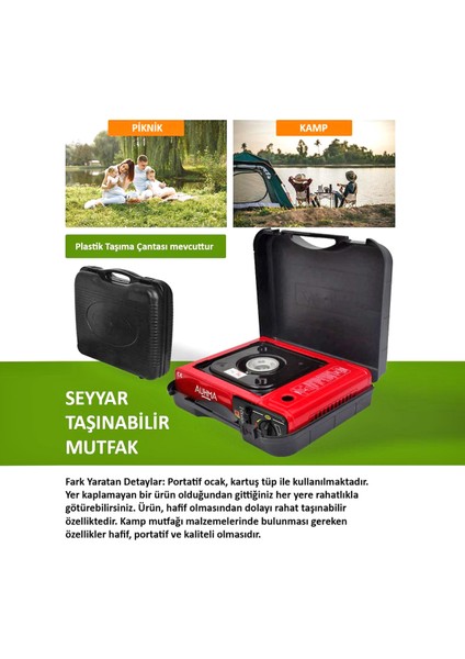 Tekli Portatif Ocak Siyah Agst-1 - 011555