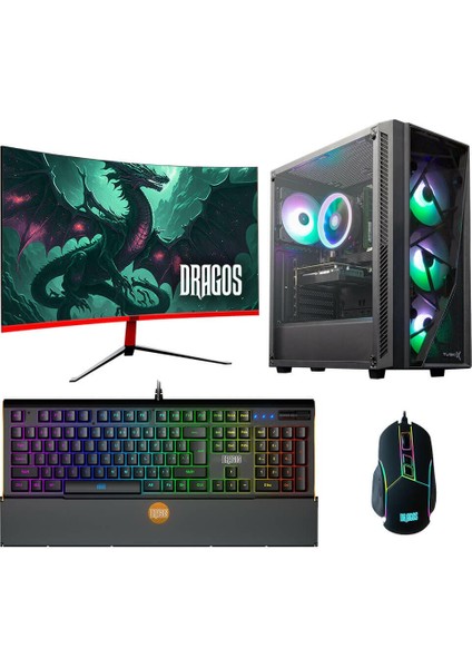 DRX3808 Ryzen 5 5600 32GB Ram 512GB M.2 Nvme SSD 8gb RTX3070 27'' Curved Freedos Oyuncu Bilgisayarı