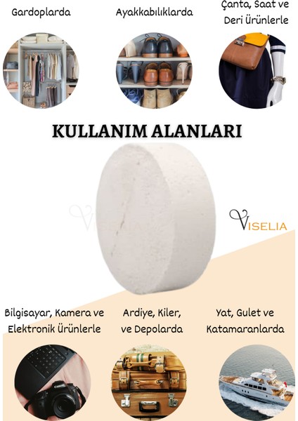 Nem Alıcı 5 Adet 450 gr Yedek Tablet Rutubet Giderici Önleyici Emici Küf Engelleyici