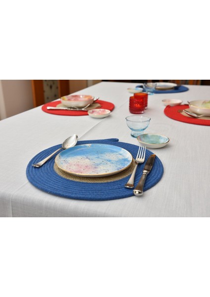 Mavi Jüt Kumaş Hasır Detaylı Supla modelleri