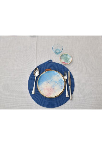 Mavi Jüt Kumaş Hasır Detaylı Supla fırsatları