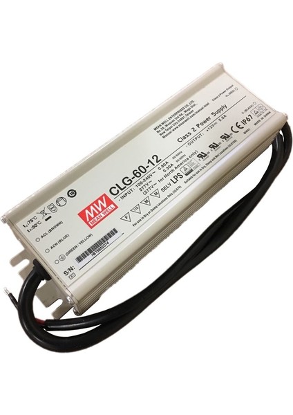 Clg-60-12 12V 5A IP67 LED Sürücü Adaptör