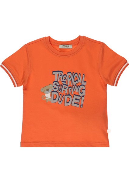 Erkek Bebek Baskılı Kısa Kollu T-Shirt