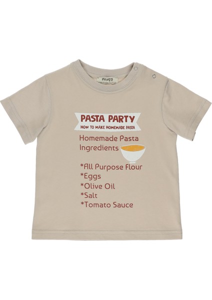 Erkek Bebek Baskılı Kısa Kollu T-Shirt