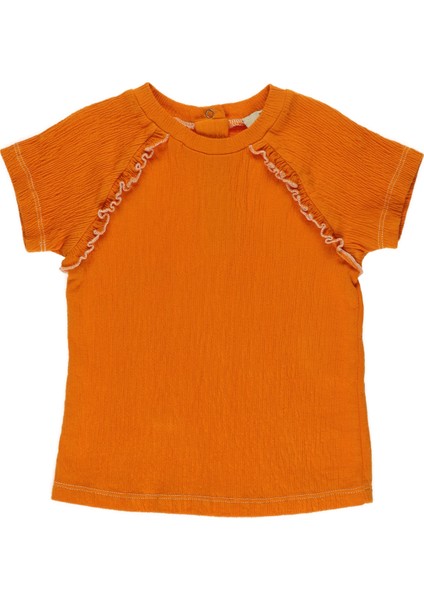 Kız Bebek Fırfır Detaylı T-Shirt