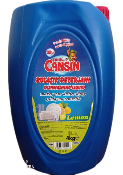 Bulaşık Deterjanı 4 kg +Asprins Çok Amaçlı Temizleyici Cansın