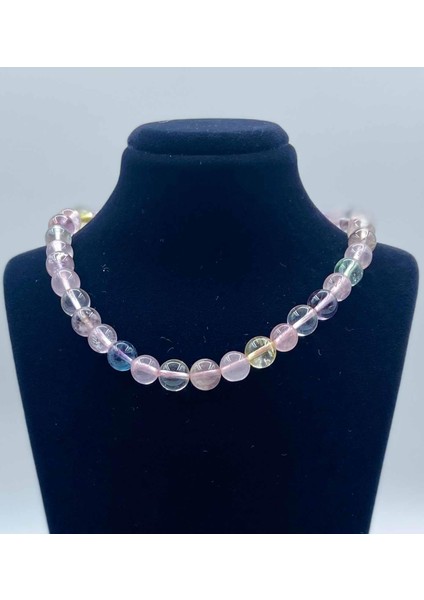 Mix Doğal Taş Kolye 8 mm Küre Kesim