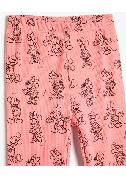 Minnie ve Mickey Mouse Tayt Lisanslı Fitilli Pamuklu