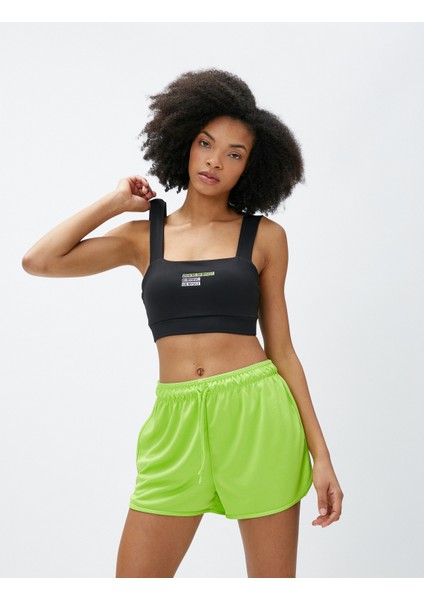 Mini Spor Şort Beli Bağlamalı