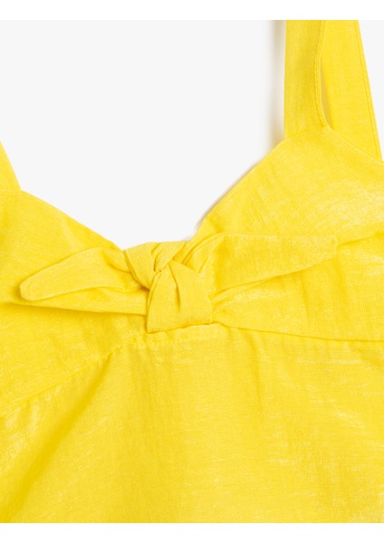 Crop Üst Askılı Dokulu Önden Bağlamalı Parlak modelleri