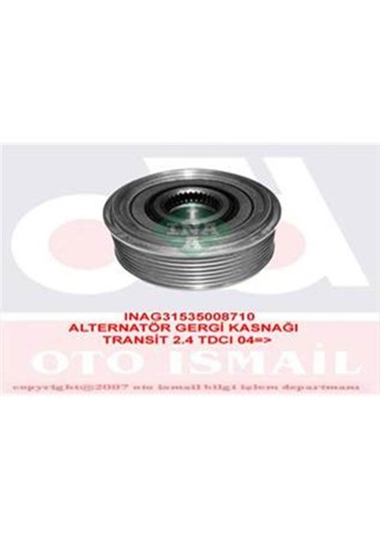 Ina 535008710-ALTERNATÖR Gergi Kasnağı Transit 2.4 Tdcı 00-06 Alternatör Oem No Için: 2C1T1030