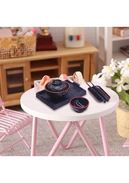 1/12 Dollhouse Minyatür Mutfak Tahrik Süsleme 1:12 Mini Sofra Takımı (Yurt Dışından) indirimleri